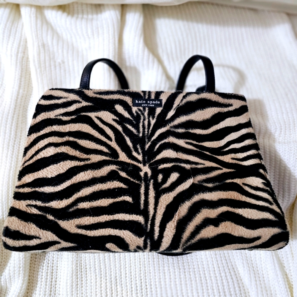 Vintage 90s Kate Spade Tiger Stripe Shoulder Bag